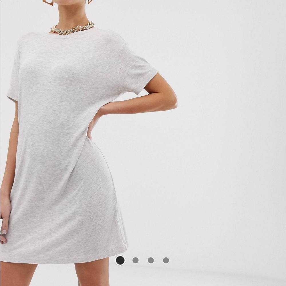 ASOS light grey oversized T shirt dress, size 6